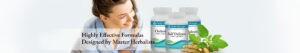 pacific biologic banner with 3 herbal supplement bottles, tagline: Highly Effective Formulas Designed by Master Herbalists