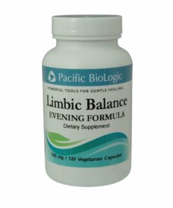 bottle: limbic balance evening formula herbal supplement