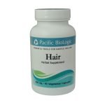 Hair herbal supplement bottle